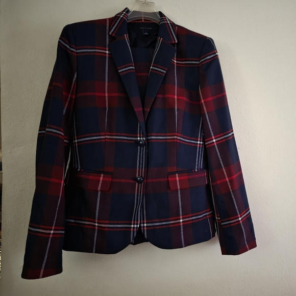 Tommy Hilfiger Set Women's Plaid Blazer Sz 2 + Pants Sz 6 Nwot - Picture 14 of 16